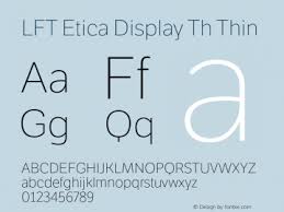 Ejemplo de fuente LFT Etica Display Th #1